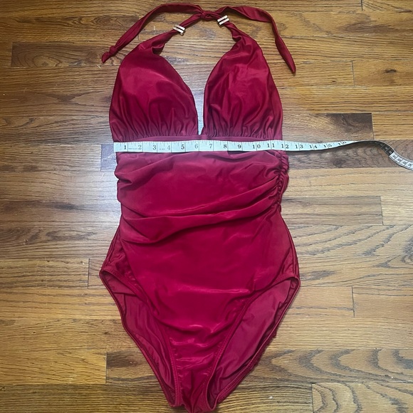 Vix Paula Hermanny Solid Red One Piece Swimsuit Size L - Picture 2 of 8